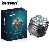 KENSEN Điện Đầu Máy Cạo Râu Cho Hói Nam 6D Dao Cạo Tóc USB Sạc Màn Hình Hiển Thị Đèn LED Chống Nước Râu Máy Cạo Râu