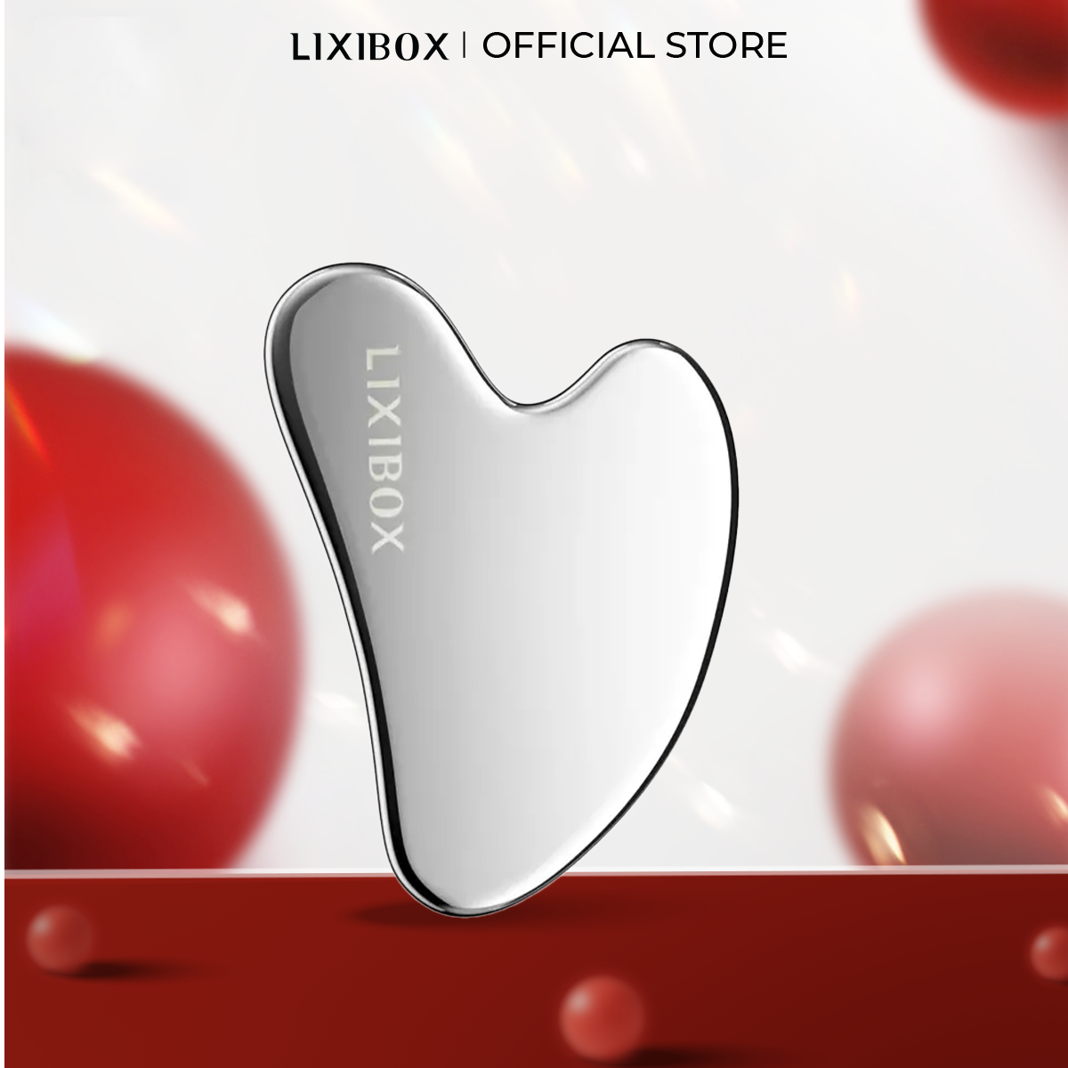 Dụng Cụ Massage Mặt Hình Trái Tim Lixibox Stainless Steel Heart-Shaped Gua Sha Facial Tool
