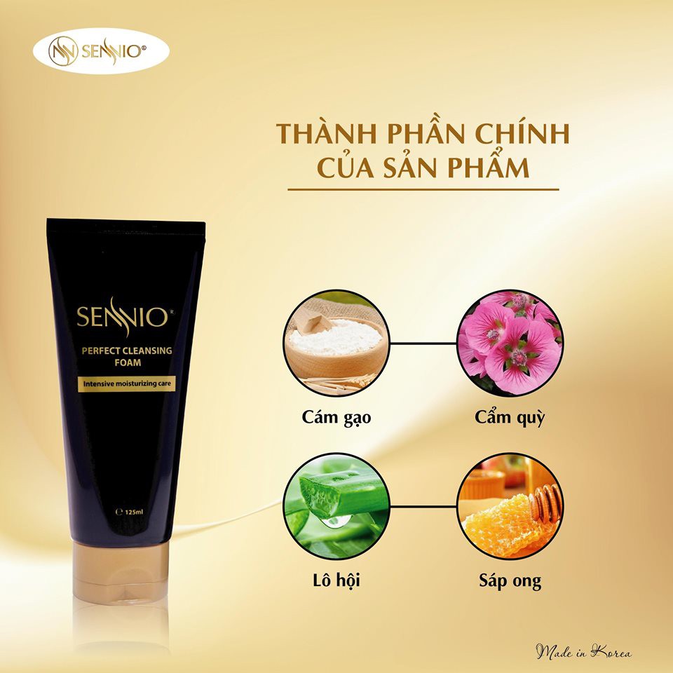 Sữa Rửa Mặt Tạo Bọt Trắng Da - Sennio Perfect Cleansing Foam