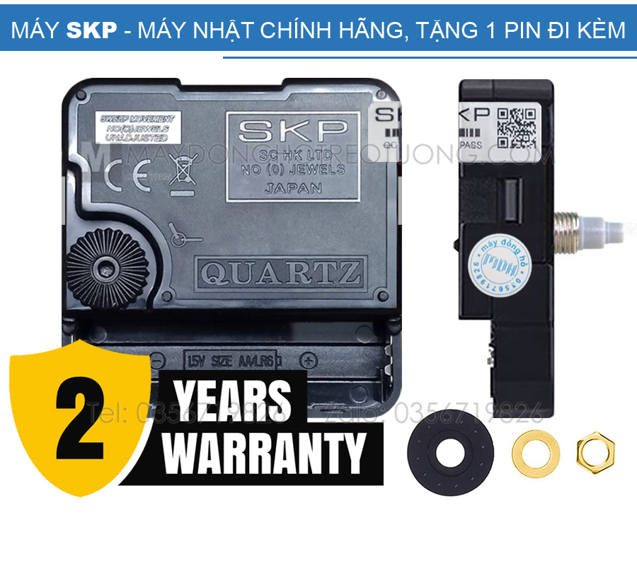 Máy đồng hồ Nhật kim trôi (máy SKP - Bảo hành 2 năm)