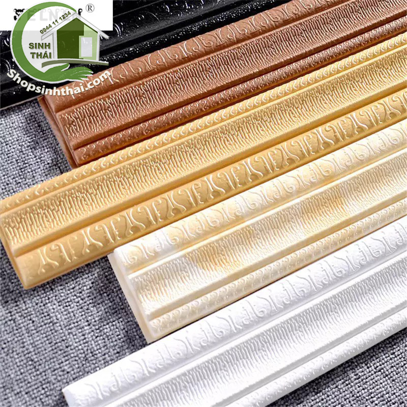 [HCM]Xốp dán len tường - phào chỉ dán khung tranh - dán chỉ tường - [ 8cm x dài 230cm ] có sẵn keo -