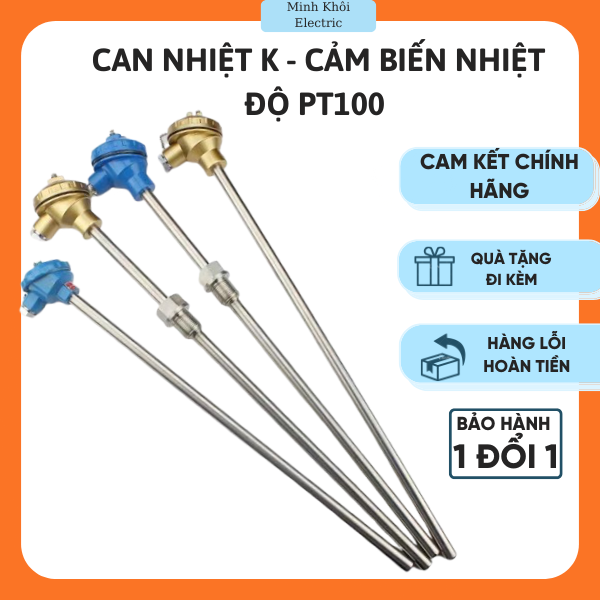 Cảm biến nhiệt độ PT100can nhiệt Kcan Kcặp nhiệt điệncan nhiệt loại Kcan nhiệt PT100can nhiệt củ hàn