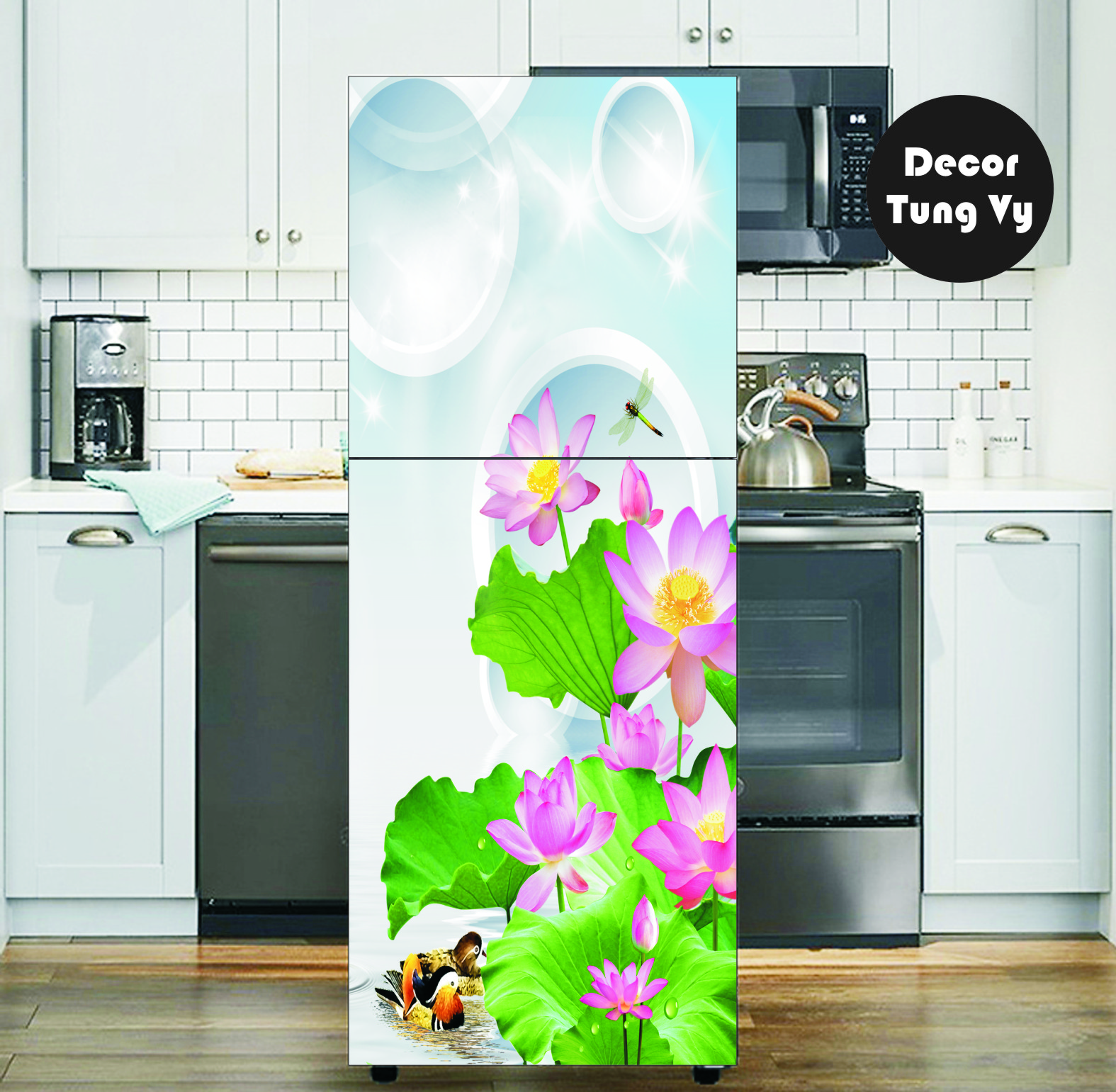 Decal dán tủ lạnh - dán kính - máy giặt trang trí tường ( trang trí trên mọi bề mặt phẳng)