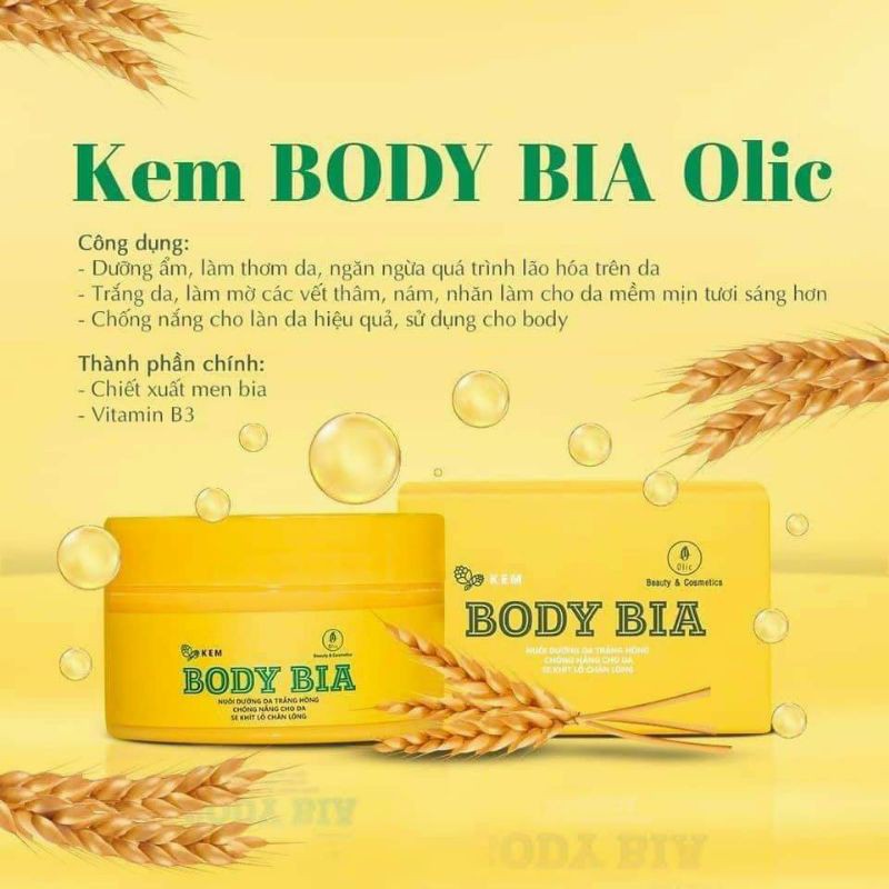 Kem Body Bia Dưỡng Trắng Ngăn Ngừa Quá Trình Lão Hóa Da Sớm