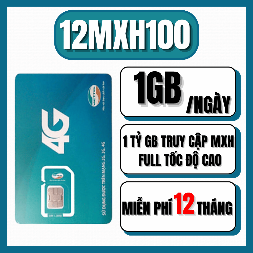 (HOT DEAL) Sim 4G 5G Viettel Trọn Gói 12 Tháng Lướt Tik FB YTB Không Giới Hạn Nghe Gọi Thoải Mái Tốc