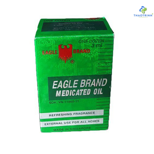 [Hcm]Dầu Gió Xanh Eagle Brand (Hộp 12 Chai 3Ml)