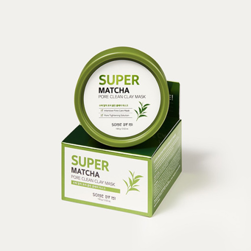 Mặt Nạ Đất Sét Trà Xanh Giúp Làm Sạch Thu Nhỏ Lỗ Chân Lông Some By Mi Super Matcha Pore Clean Clay Mask 100g