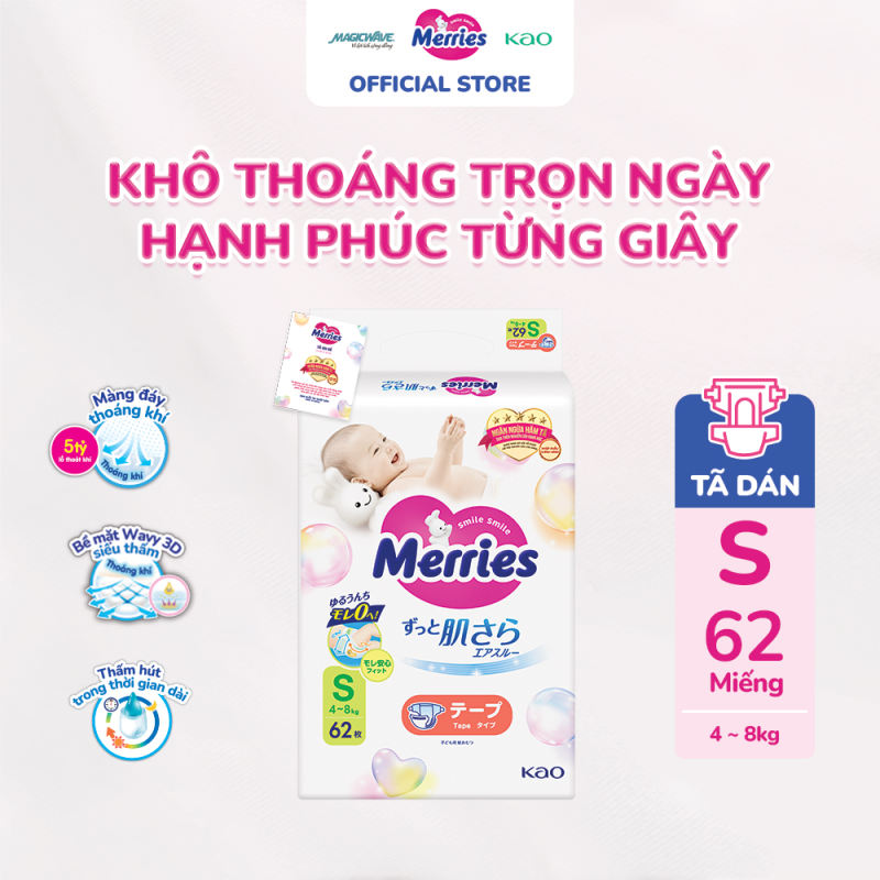 Bình Sữa Cổ Rộng Kháng Khuẩn PPSU Merries Núm Ti Silicone Chống Sặc 240ml (Phiên Bản Đặc Biệt v8)