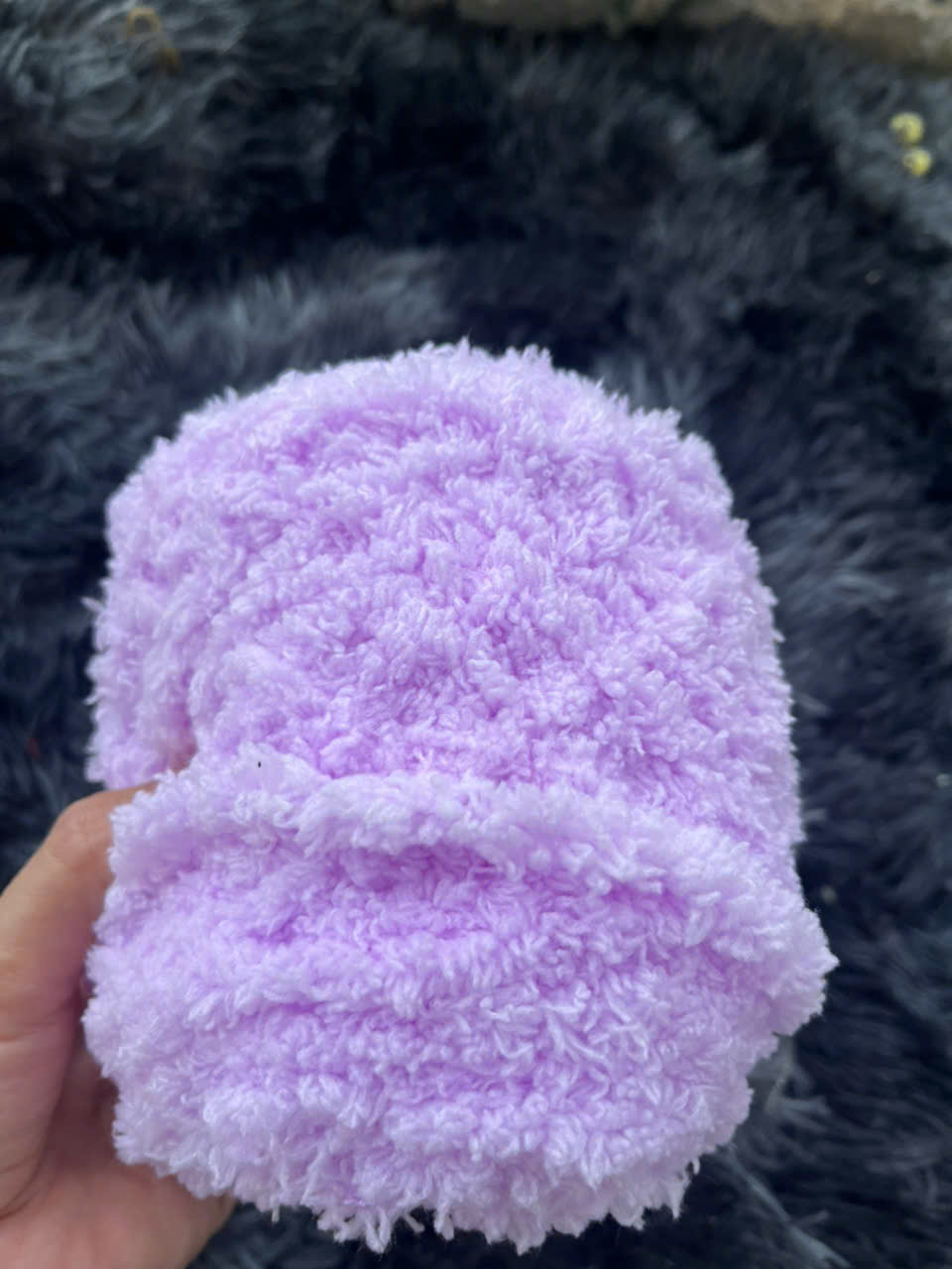 Len bông xù nhiều màu sắc làm rêu làm viền hoa handmade kẽm nhung chất liệu mềm mại và bền đẹp