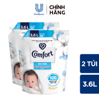 Combo 2 Túi Nước Xả Vải Comfort Dịu Nhẹ Thơm Hương phấn/Dịu êm cho Cả Gia Đình 3.6L