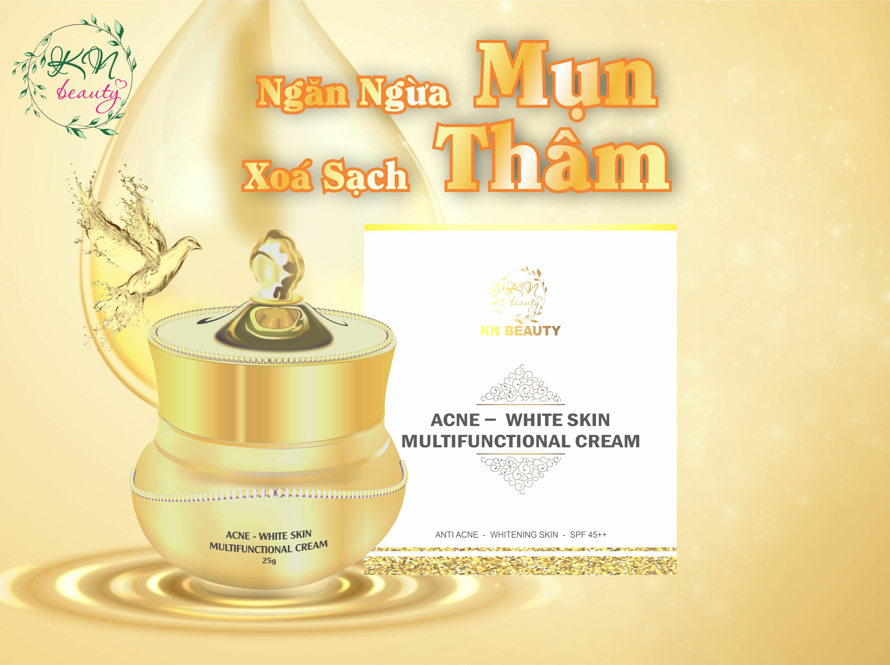 [ Quà Tặng Cao Cấp] Kem Dưỡng Trắng Da – Ngừa Mụn Kn Beauty