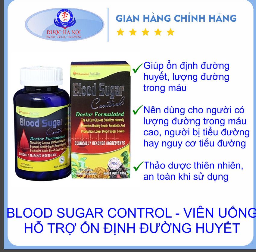 [Kèm Quà Tặng] Nhập Khẩu Mỹ - Blood Sugar Control - Viên Uống Hỗ Trợ Ổn Định Đường Huyết