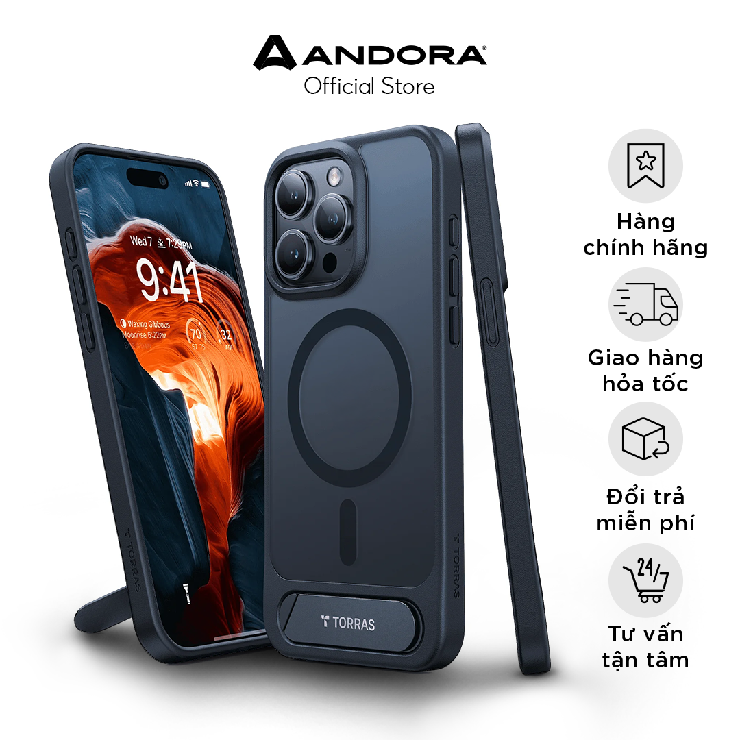 [HÀNG MỚI VỀ] Ốp lưng chính hãng TORRAS UPRO Pstand Case cho iPhone 15 Pro/Pro Max