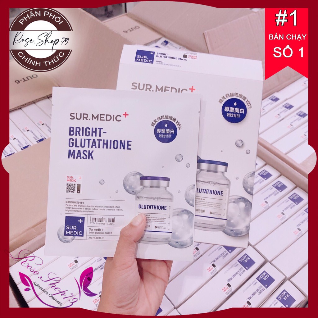 Mặt Nạ Truyền Trắng Sur.medic Bright Glutathione Mask|1 Miếng Chuỗi Cửa Hàng Baby Crush Chuyên Phân Phối Các Sản Phẩm Làm Đẹp Uy Tín Số 1 Tây Nguyên Cam Kết 100% Hàng Chính Hãng Nội Ngoại Nhập