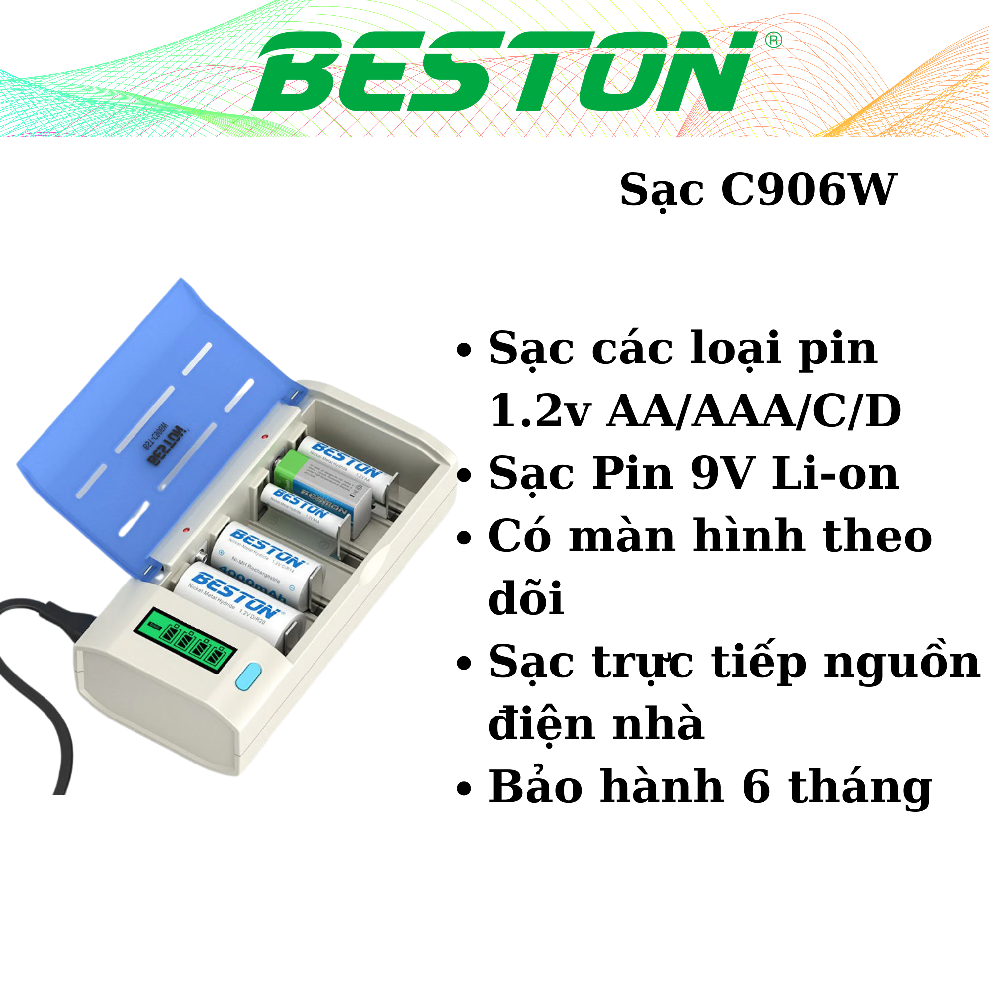 Vĩ 2 Pin Sạc Beston Đại D Beston 5000mAh 1.2V chính hãng  pin bếp gas pin thiết bị y tếđèn pin
