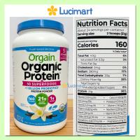 [HCM]Bột đạm thực vật hữu cơ Orgain Organic Protein Plant Based Protein Powder nhiều hương vị [Hàng Mỹ]