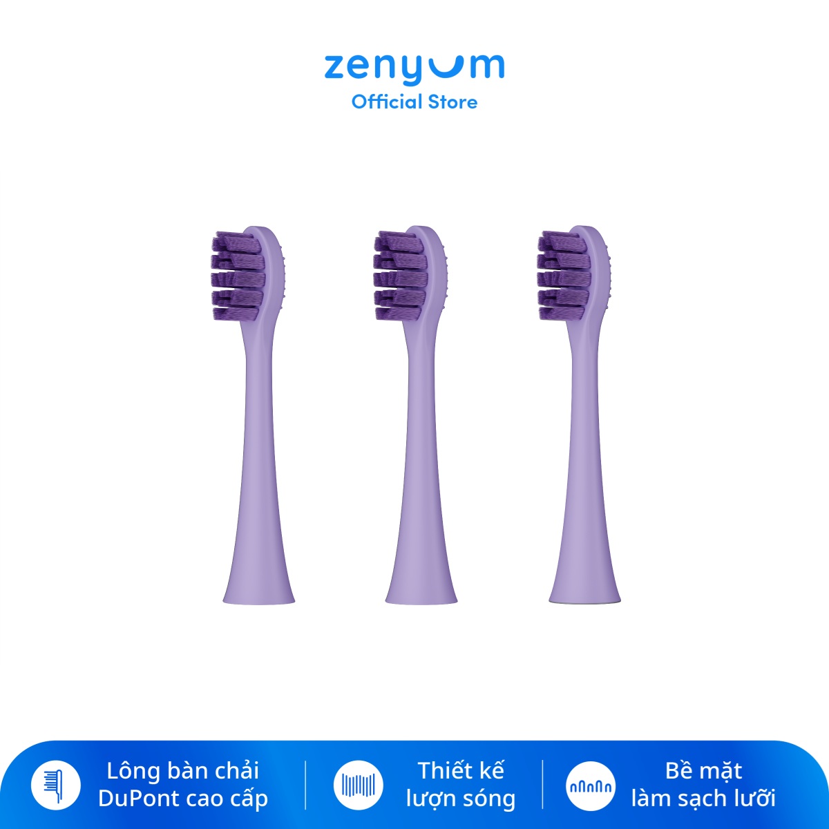 Combo 3 Đầu Bàn Chải Điện ZenyumSonic™ Thay Thế - Màu Tự Chọn