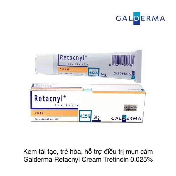 Cream Mụn Retacnyl ( Tretinoin )0.025 Chính Hãng Galderma Cùng Hãng Differin