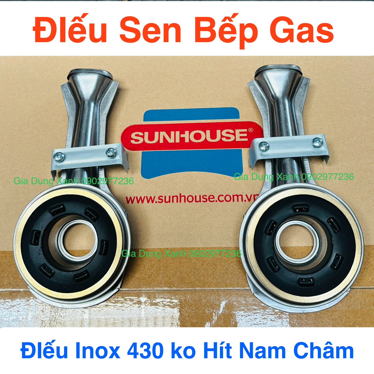 Bộ Ống điếu Đầu đốt bếp gas mâm chia lửa Sen đồng SUNHOUSE 3365/3366/3326...