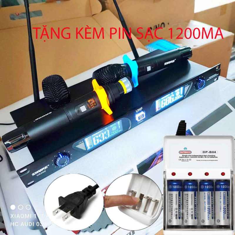 kèm pin sạc Mic SHURE UR26D micro không dây SHURE UR26 D ur 26d siêu chất cho karaoke gia đình phòng hát