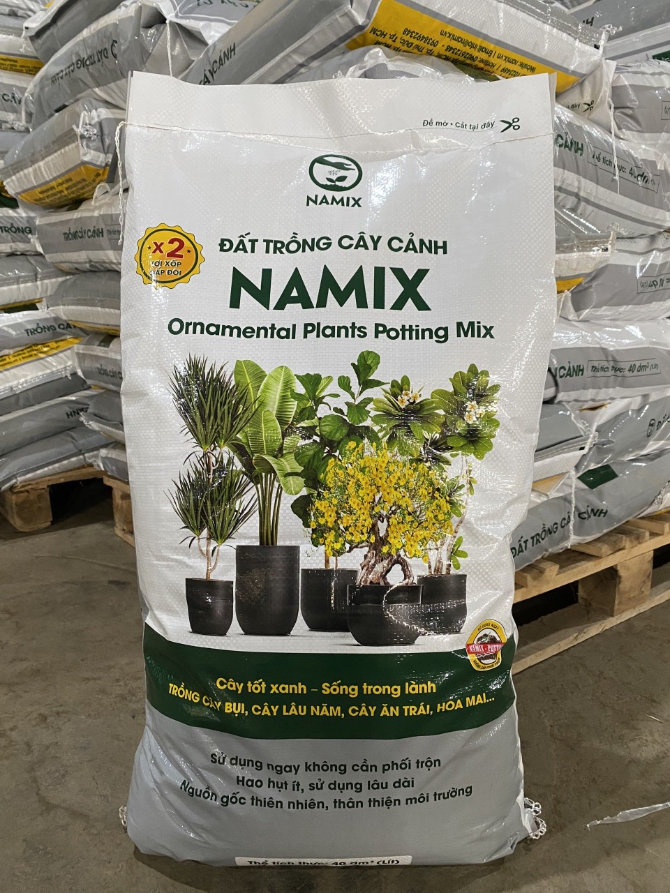 Đất trồng cây cảnh bonsai Namix 20dm chuyên cho cây bụi cây lâu năm cây ăn trái cây mai