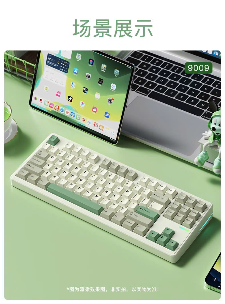 RICCKS RS8 - Bàn phím cơ RICCKS RS8 HIFI Mạch Xuôi  RGB  3 MODE  QMK/VIA Chính Hãng BH 12 THÁNG