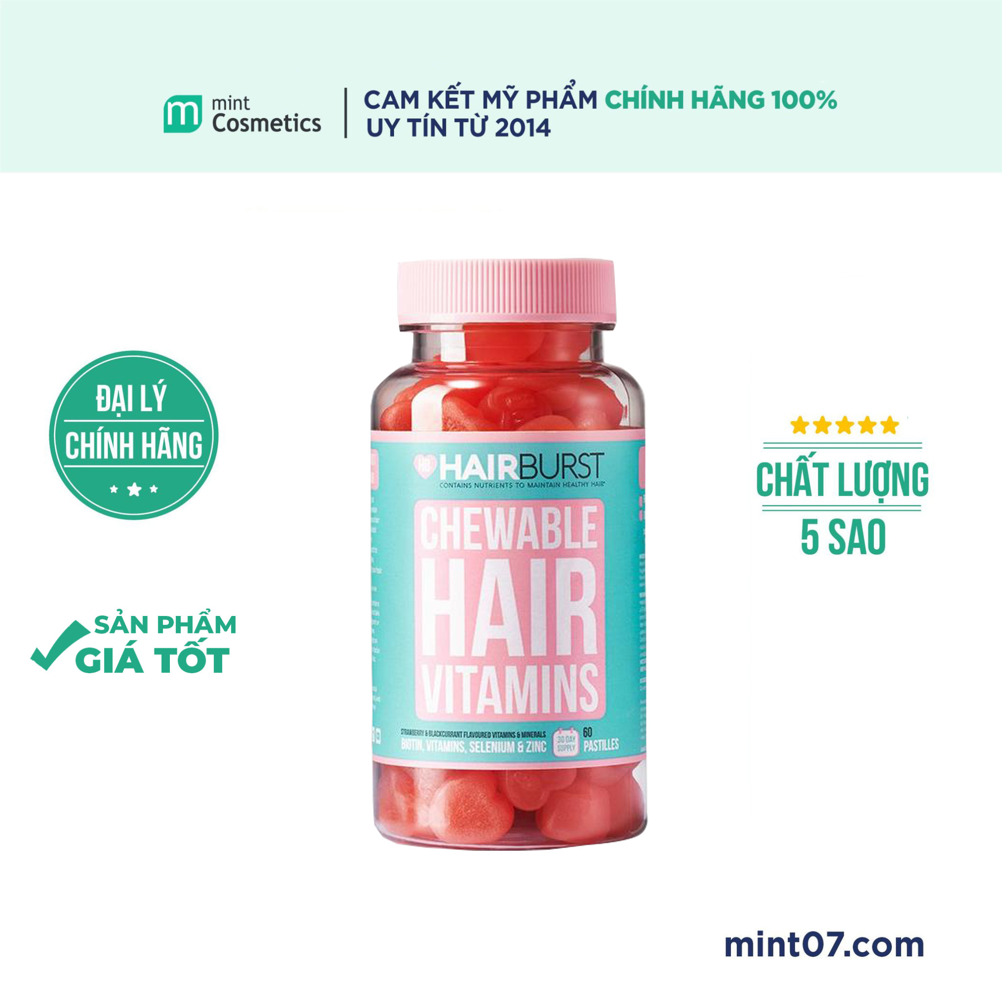 Viên Uống Hairburst Chewable Hair Vitamins