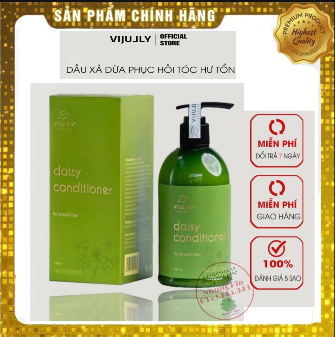 (Hàng Chuẩn Công Ty) Dầu Xả Dừa Vi Jully Sạch Suôn Mềm Mượt Không Hóa Chất