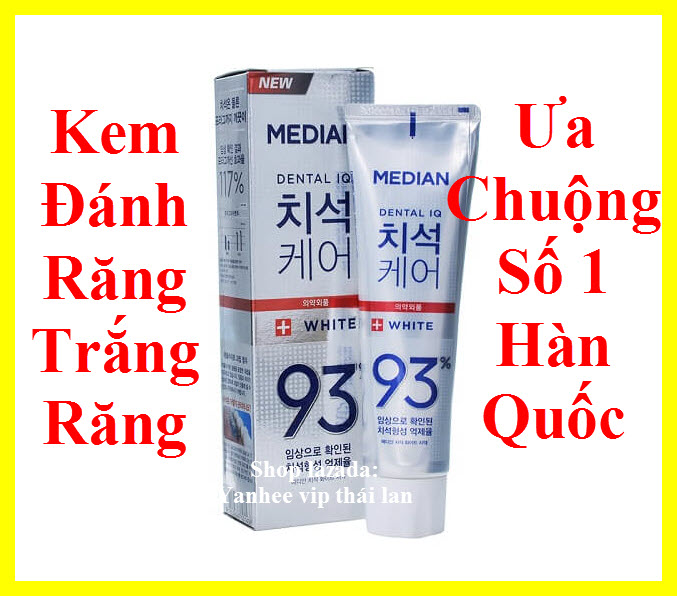 [Hcm]Kem Đánh Răng Trắng Răng Hàn Quốc Median 93%