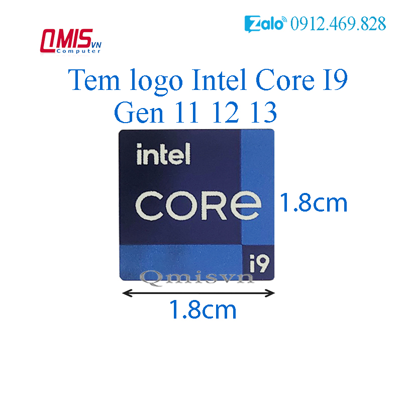 01 CÁI TEM LOGO INTEL CORE I3 I5 I7 I9 Gen 11 Gen 12 Gen 13 Tem Core I thế hệ 11 thế hệ 12 thế hệ 13