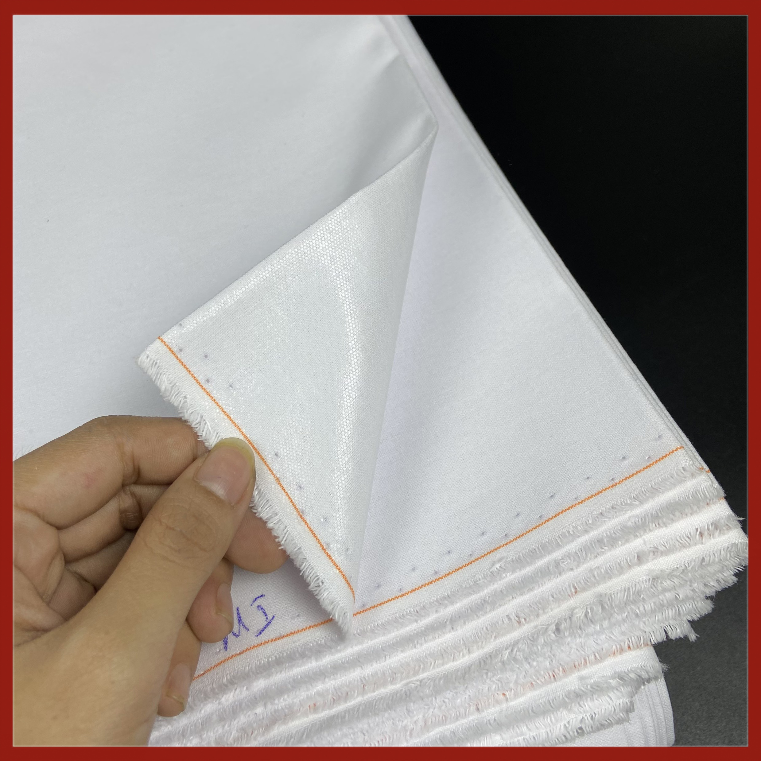 Keo vải biên cam cứng & mềm ủi bâu áo chân cổ lưng quần... khổ 1m2 giá 1 mét