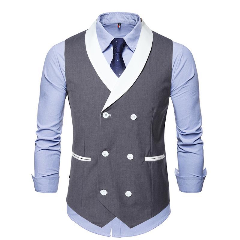 Áo Gile Áo Gile Nam Áo Cổ Vest Có 2 Màu Đen và Xám Lịch Lãm Cho Phái Mạnh Mã H66