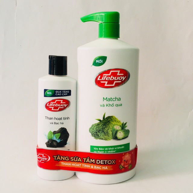 [HCM]Sữa Tắm Lifebuoy Matcha Và Khổ qua - 850g (Tặng)