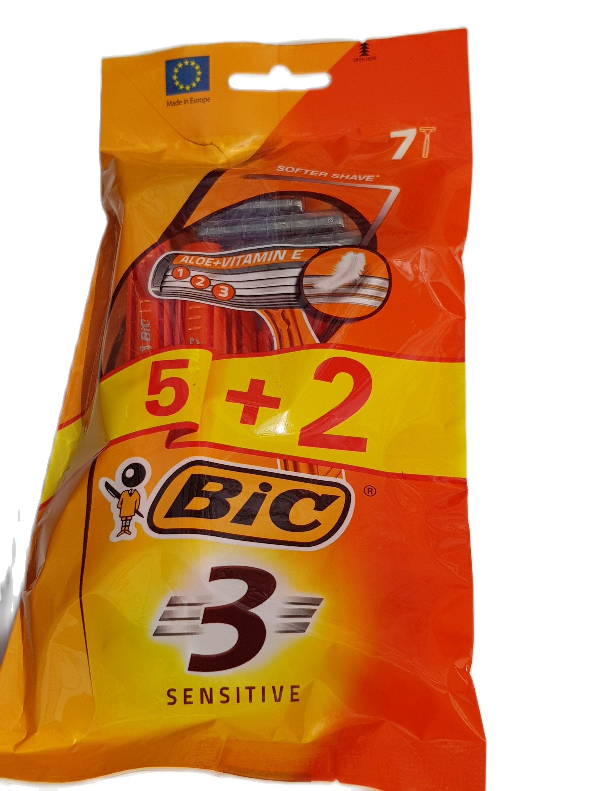 Dao Cạo Râu Bic 3 Lưỡi Mua 5 Tặng 2 Giá Bán/ 1 Túi Sản Phẩm/ 07 Pcs