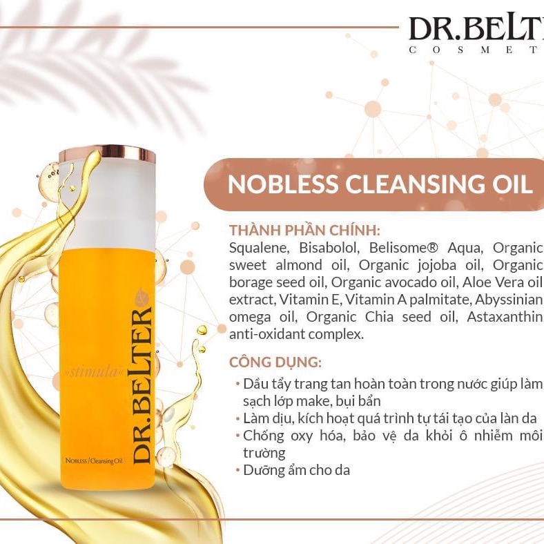 Dầu Tẩy Trang Cao Cấp Làm Sạch Sâu Chống Lão Hoá Dành Cho Cả Làn Da Nhạy Cảm Nhất