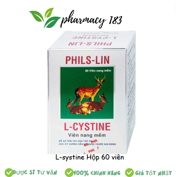 Phils-Lin L-Cystine - Viên uống đẹp da - Hộp 60 viên  L-Systine