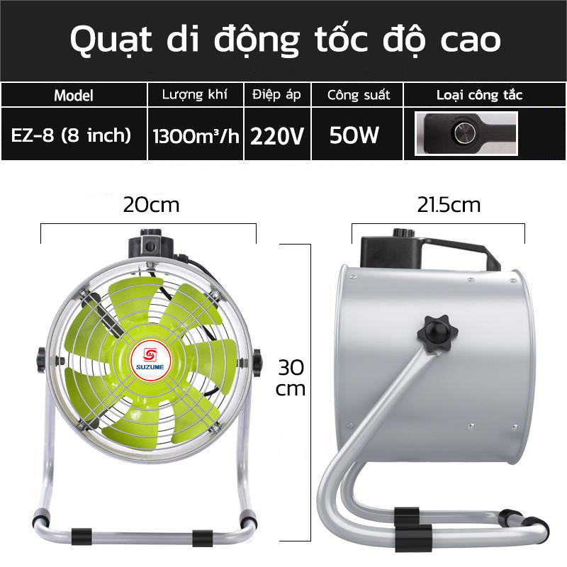 🔥 Quạt Hút Nhà Bếp / Quạt hút công nghiệp /Quạt thông gió nhà xưởng / Động cơ tốc độ cao & lực 