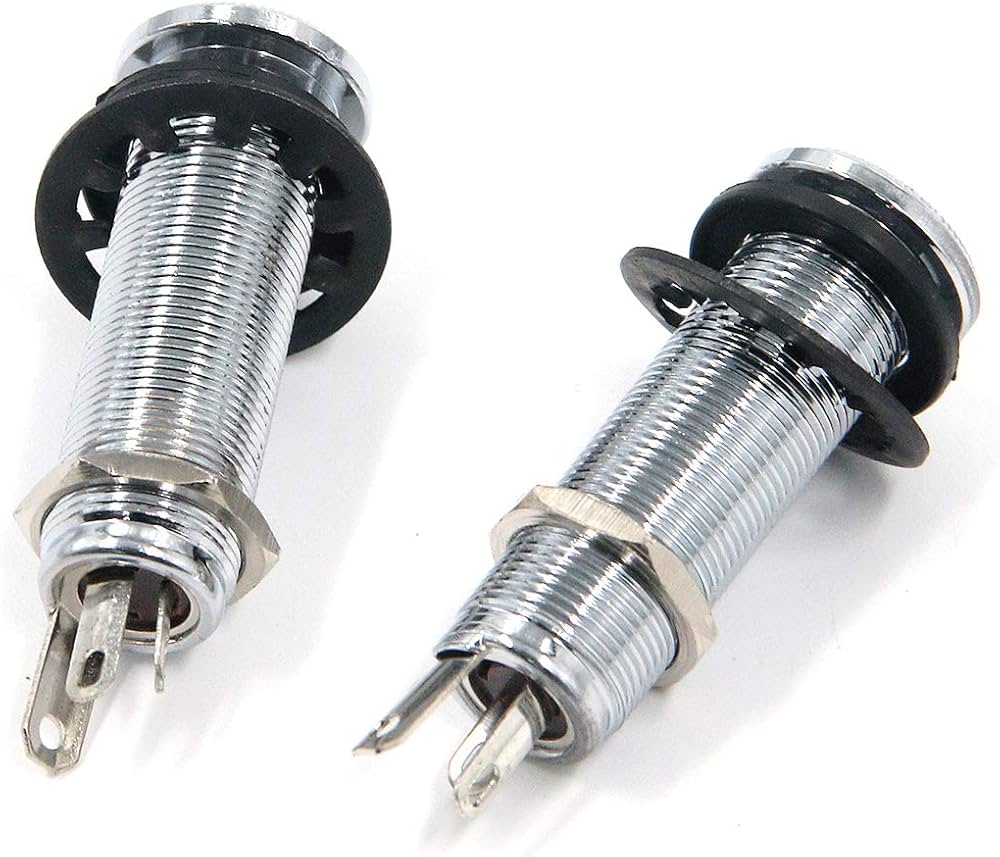 Đầu Jack Cái Dài Dành Cho Đàn Guitar Bass I 6.35mm Electric Guitar Cylinder Clip End Pin Mono Panel