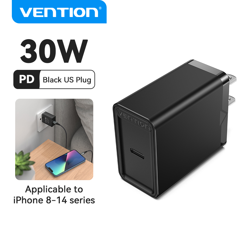 Vention Bộ Sạc Nhanh Type C 30W Cho iPhone 13 Pro Max Bộ Sạc PD 12 Pro Max Bộ Sạc Điện Thoại Di Động