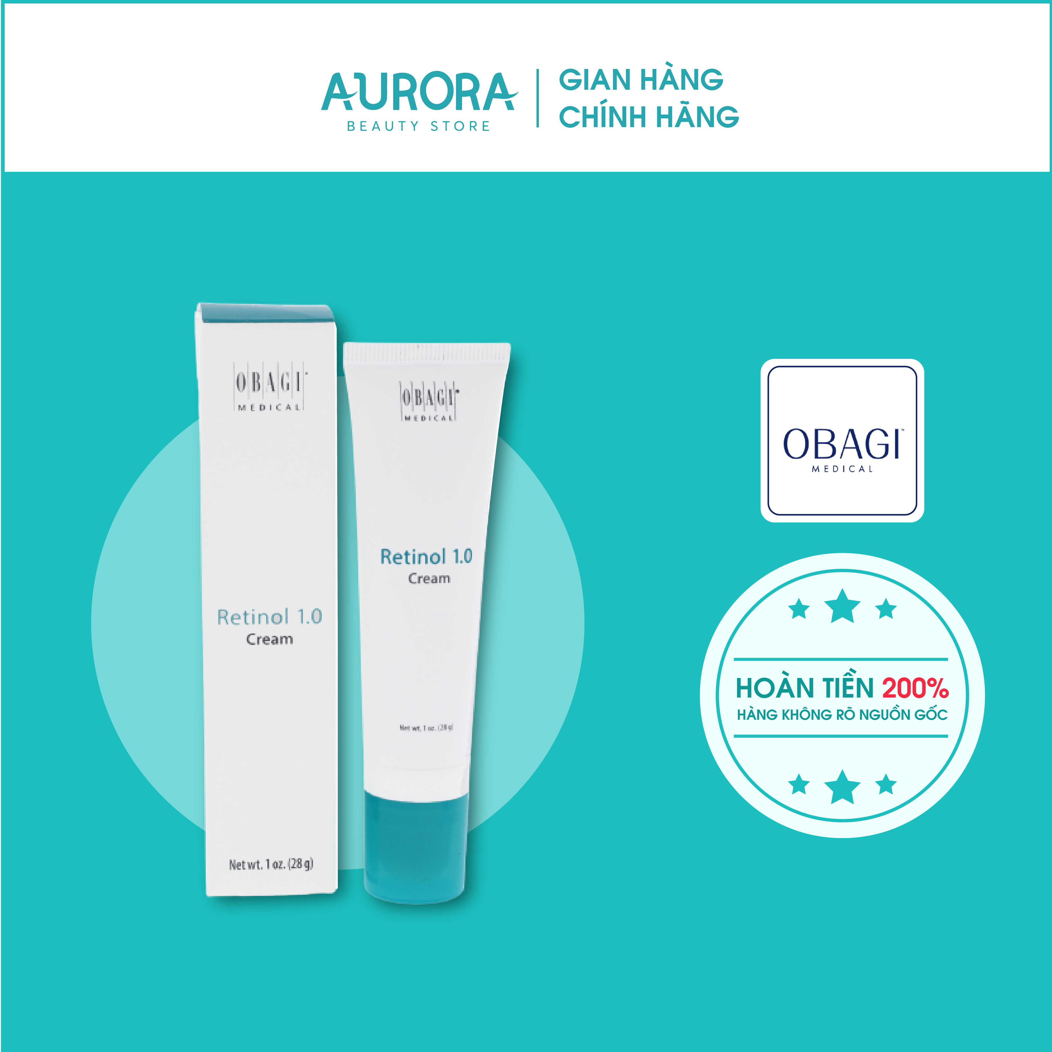 [Hàng Chính Hãng] Kem Dưỡng Da Trẻ Hóa Ngừa Mụn O.bagi Retinol 1.0%