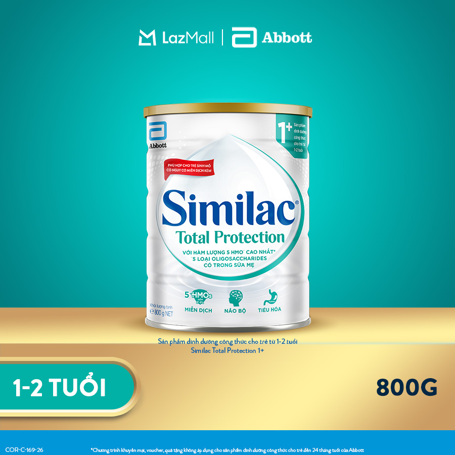 Sản phẩm dinh dưỡng công thức cho trẻ 1-2 tuổi Similac Total Protection 1+ 850g