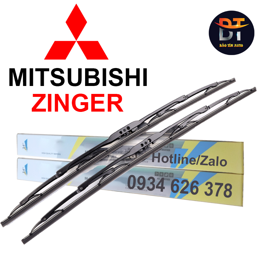 [Zinger] Bộ gạt mưa xe ô tô Mitsubishi Zinger cần lưỡi gạt nước kính oto xe hơi khung xương cứng tha