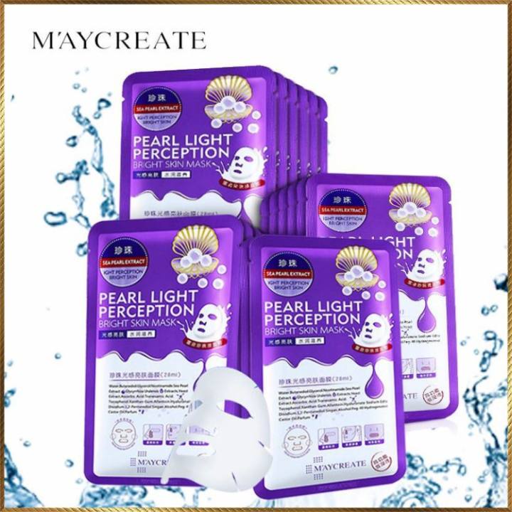 Bộ 20 miếng mặt nạ đắp mặt siêu cấp ẩm MayCreate HA Xanh Hyaluronic Acid Super Smooth Moisture Mask
