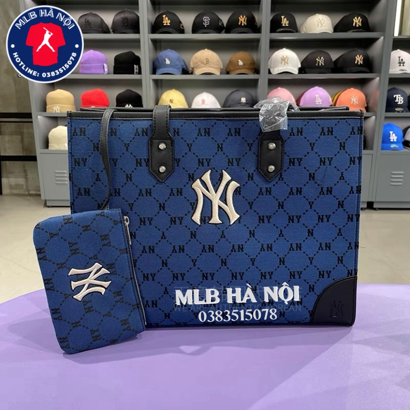 Túi MLB Shopper Bag Monogram Jacquard Boston  Brown