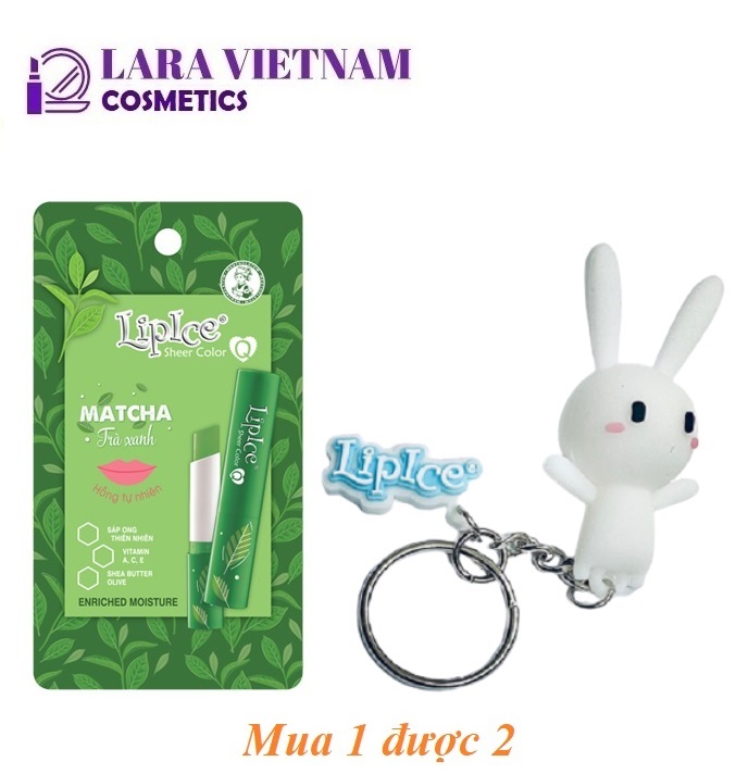 [HCM][KÈM QUÀ từ ROHTO] Son dưỡng Lipice Sheer Color Q Matcha 2.4g (Hồng tự nhiên)