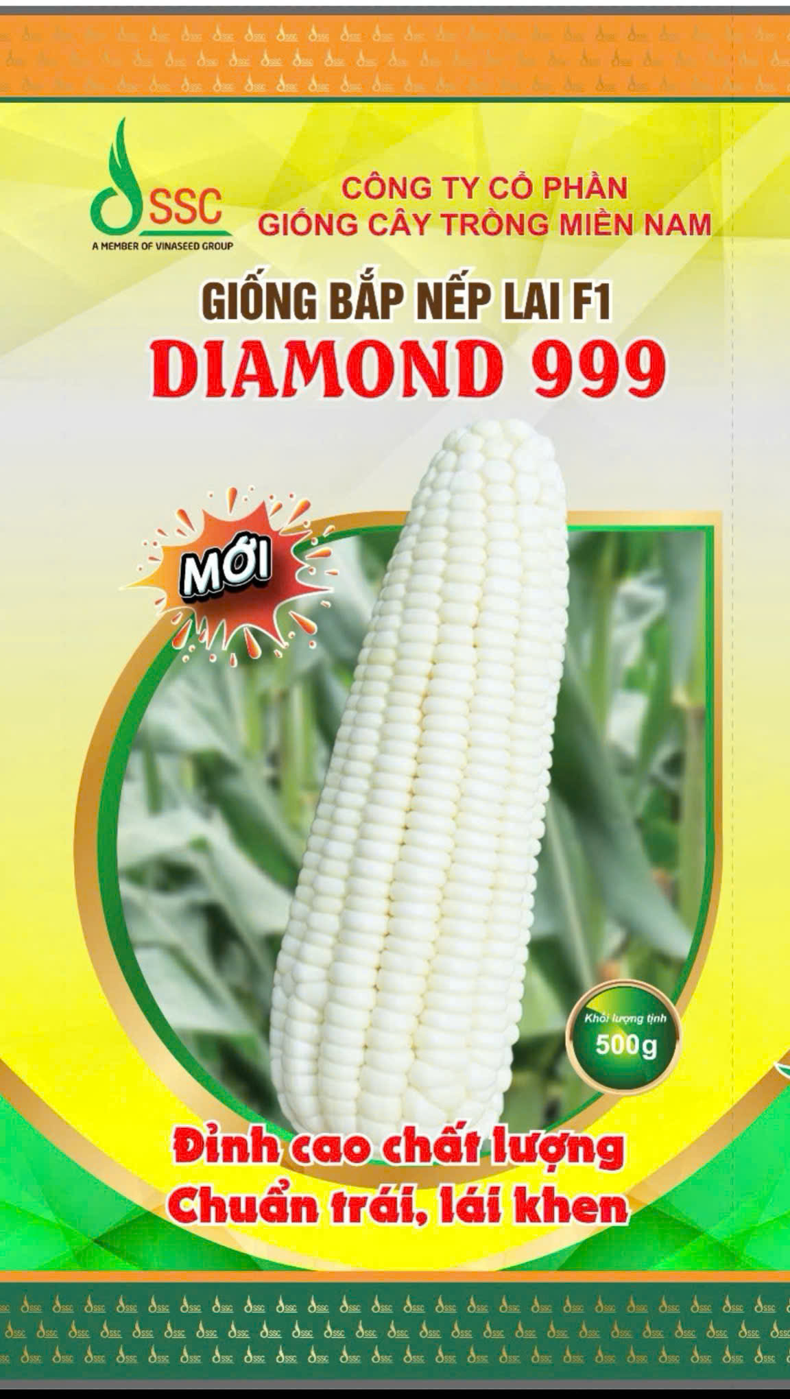 Hạt Giống Bắp Nếp lai F1 Diamond 999 (Gói 500G)