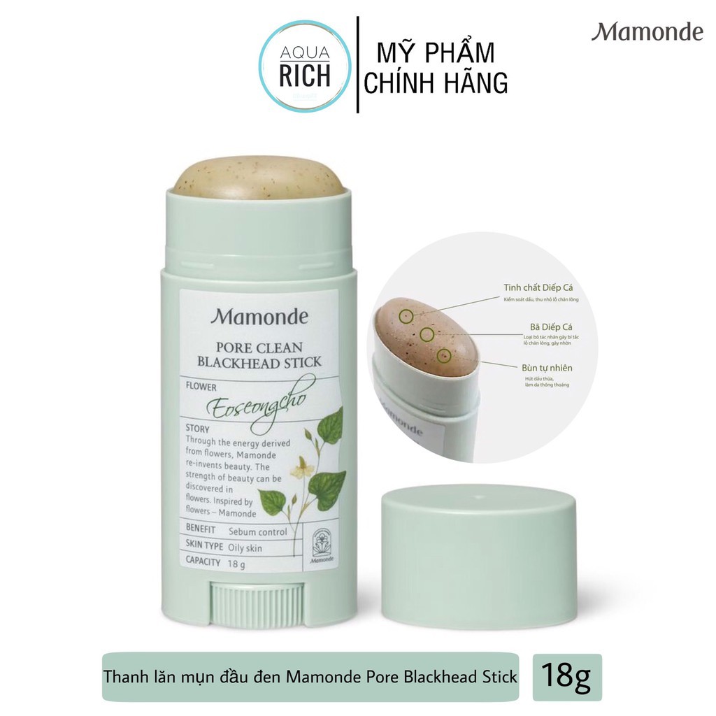 Thanh Lăn Mụn Đầu Đen Mamonde Pore Clean Blackhead Stick 18g