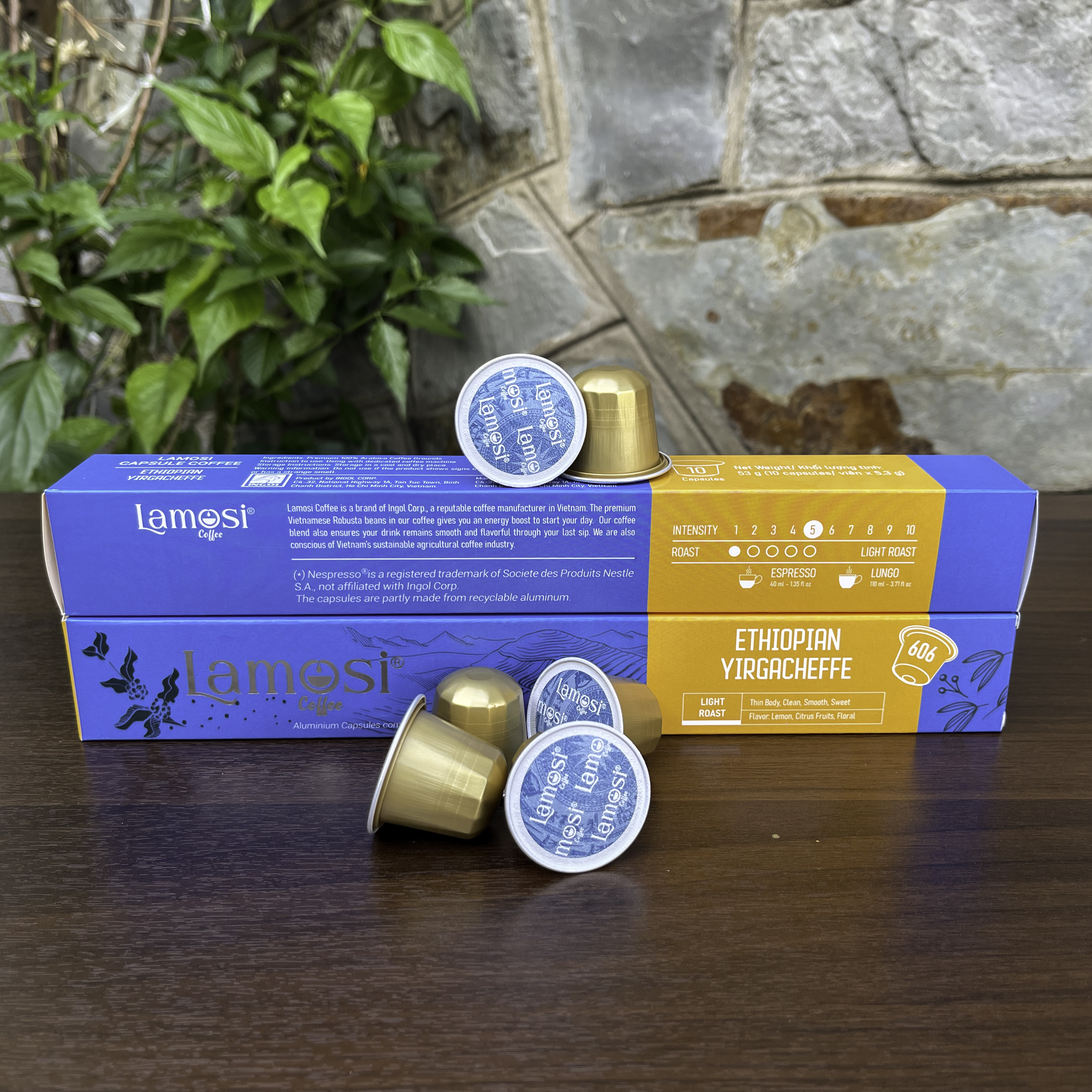 [Bán chạy] Cà phê viên nén Lamosi - (606) Ethiopian Yirgacheffe - Phù hợp máy pha Capsule Nespresso 