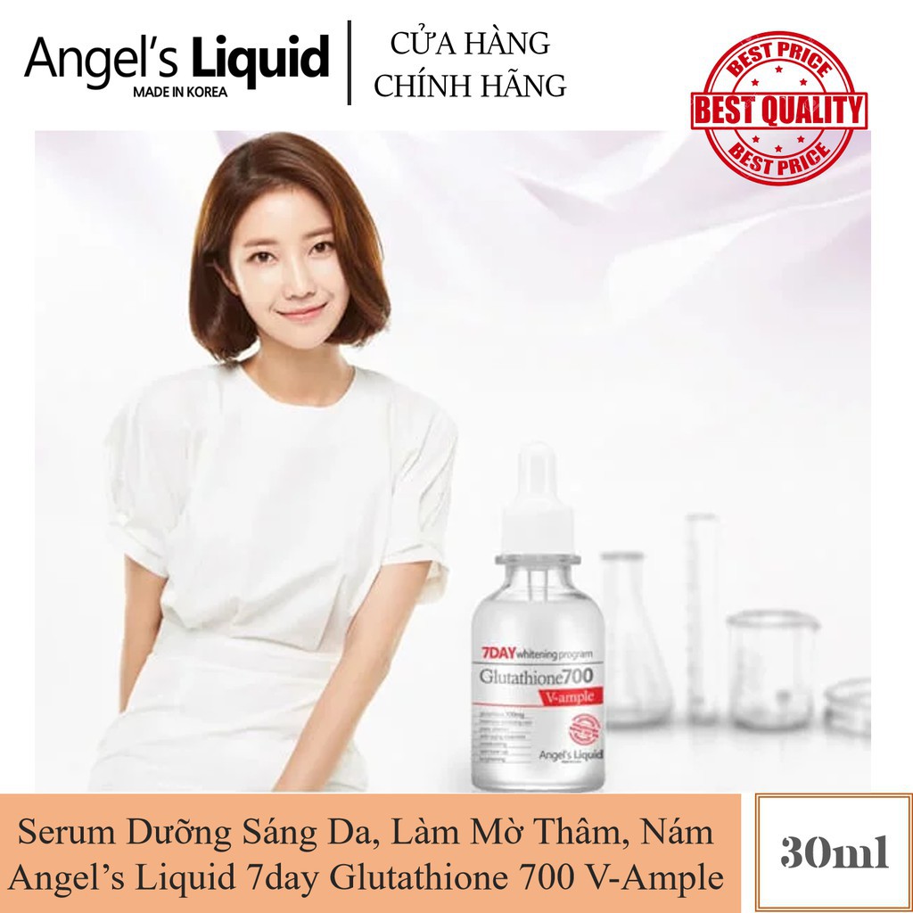 [Hcm]Serum Dưỡng Trắng Da Angels Liquid Dưỡng Sáng Da Mờ Thâm 30Ml