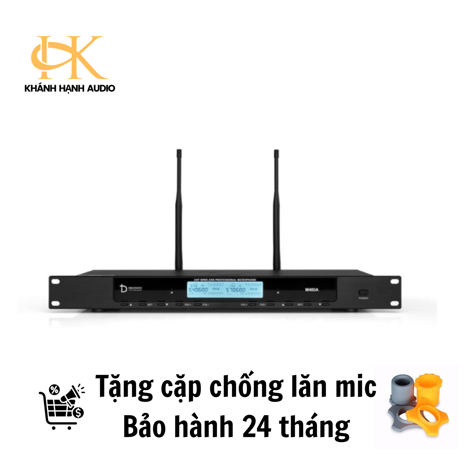 Micro dBacoustic M400A Hàng chính hãng Mic không dây tích hợp 15 chế độ EQ Tính năng tự ngắt